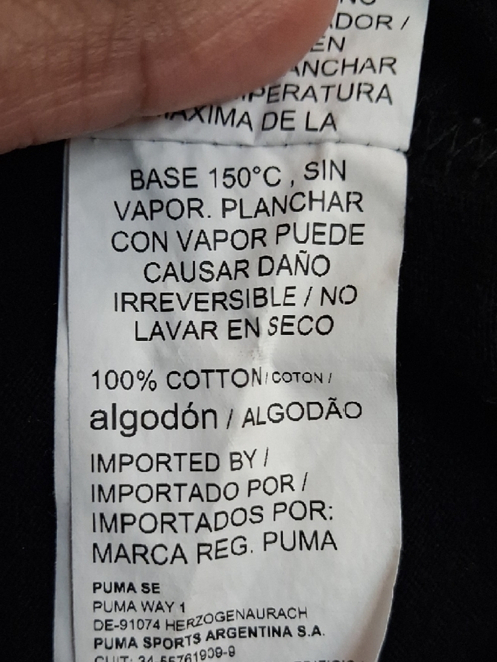 Puma Black T-Shirt with White Logo - Picture 11 of 11